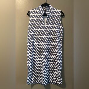 Sleeveless Nautical Shift Dress, Women's XS, UPF 50+, USA Made, Resort, Yacht